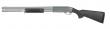 M870 Airsoft Shotgun Chrome - Silver - Black Long Version Spring Power by S&T